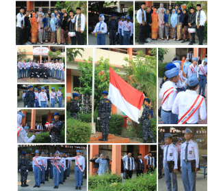 Siswa/i SMK Gutama Melaksanakan Upacara Pengibaran Bendera dalam rangka Memperingati HUT RI Ke-81